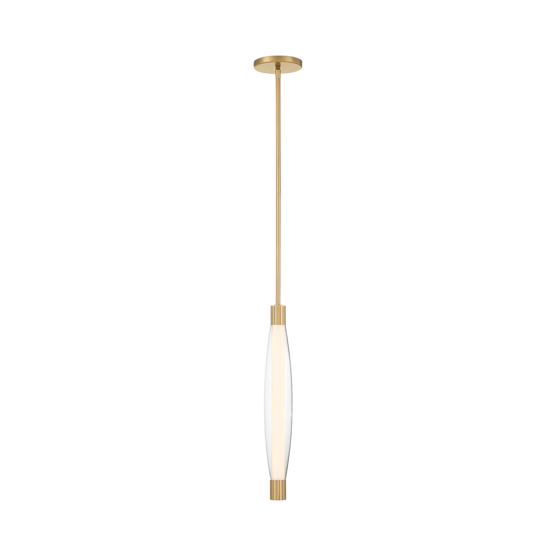 Verto LED Pendant Light in Legacy Brass.