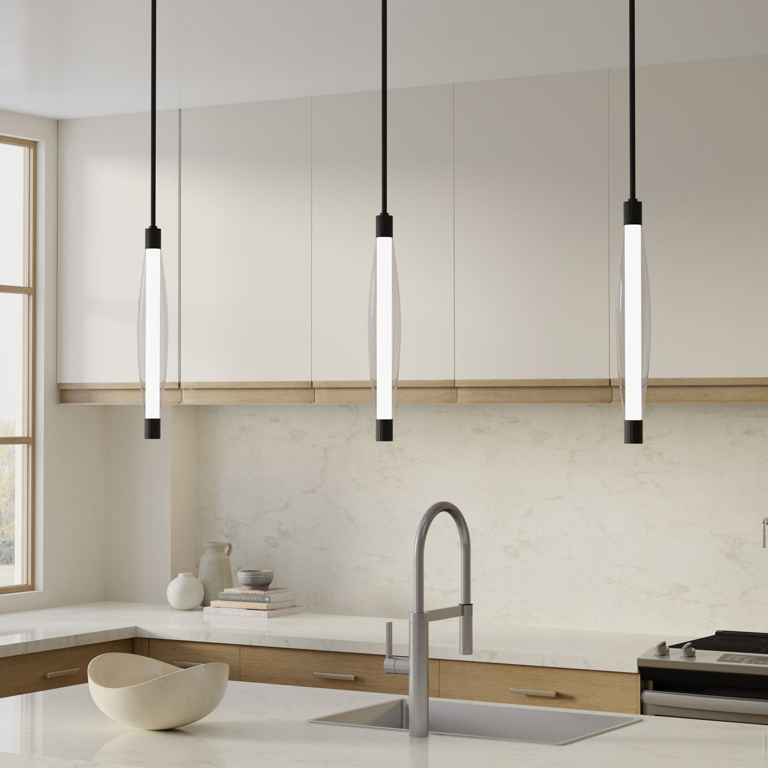 Verto LED Pendant Light in kitchen.