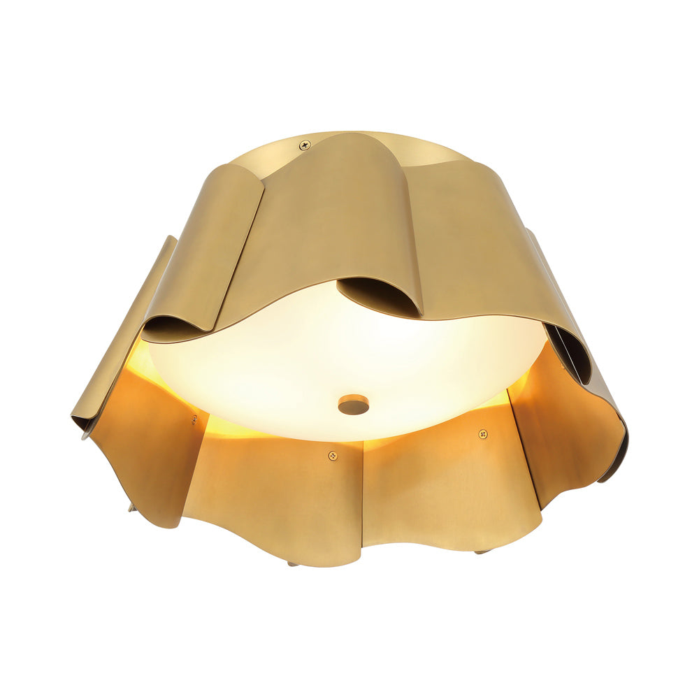 Waveform Flush Mount Ceiling Light in Detail.