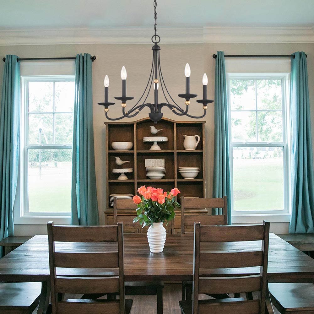 Westchester County Chandelier in dining room.