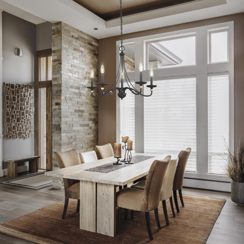 Westchester County Chandelier in dining room.