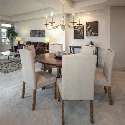 Westchester County Chandelier in living room.