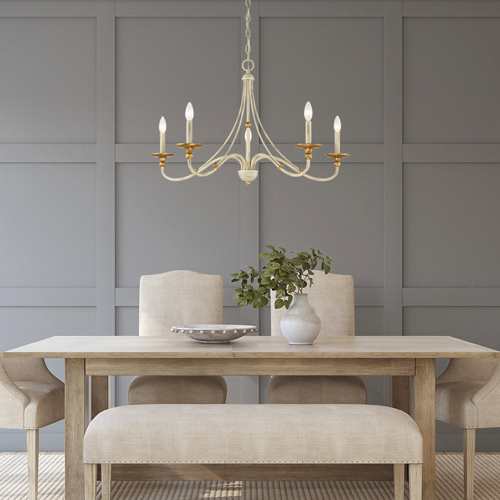 Westchester County Chandelier in dining room.