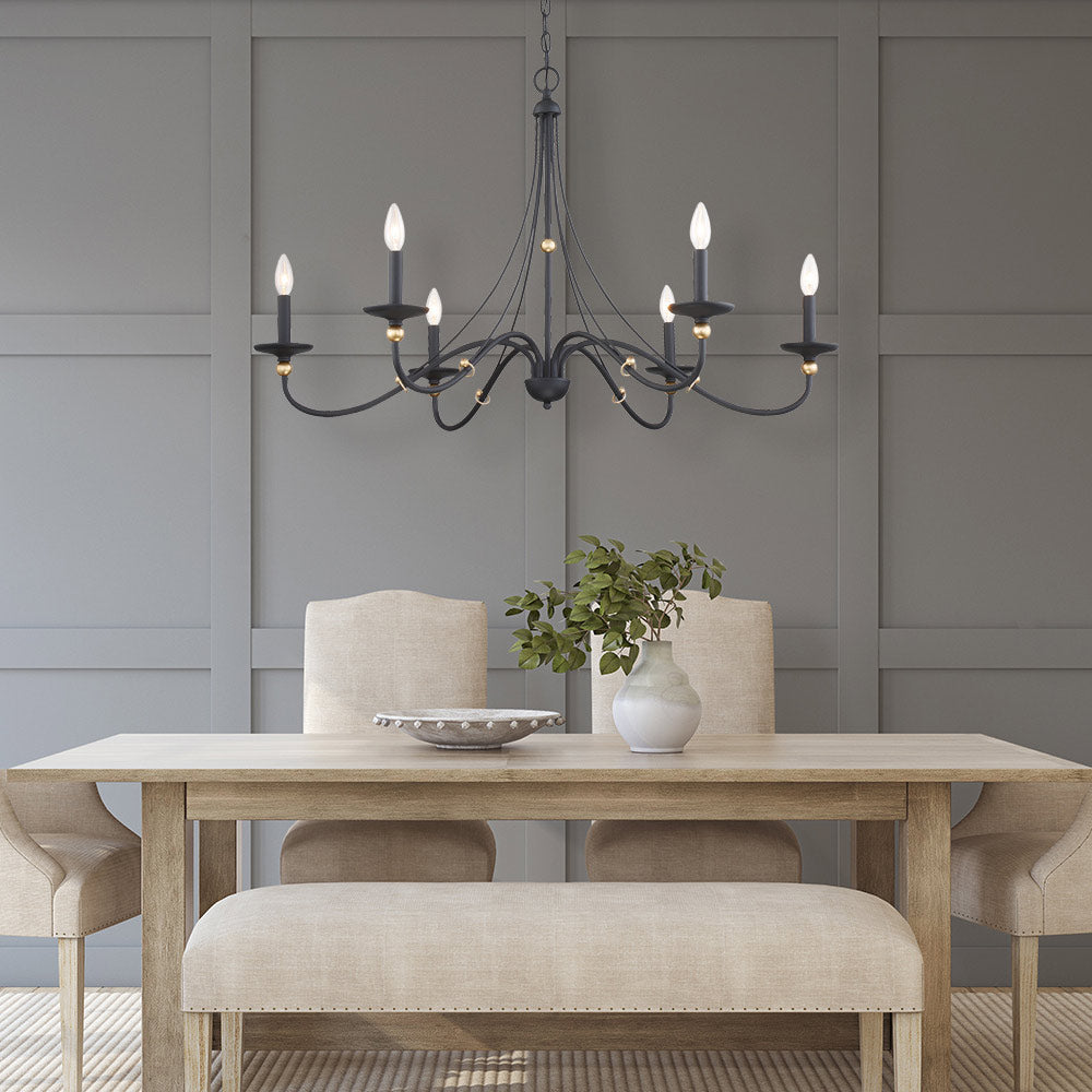 Westchester County Chandelier in dining room.