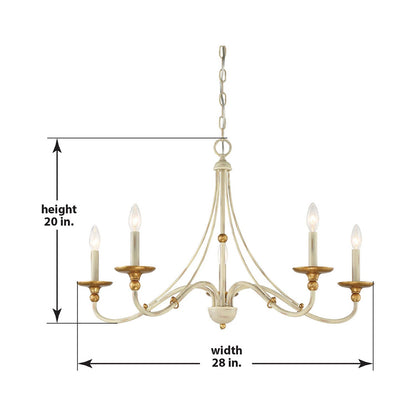 Westchester County Chandelier - line drawing.