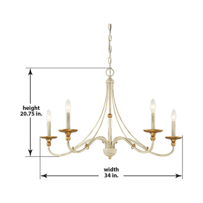 Westchester County Chandelier - line drawing.