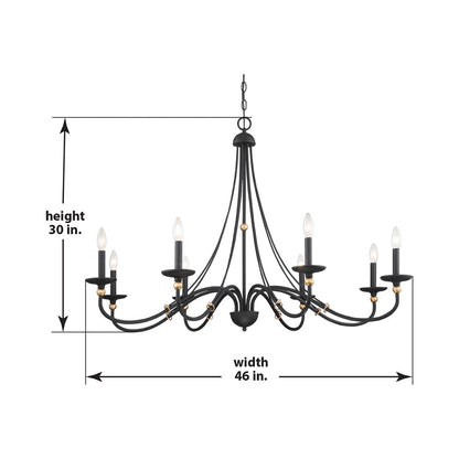Westchester County Chandelier - line drawing.