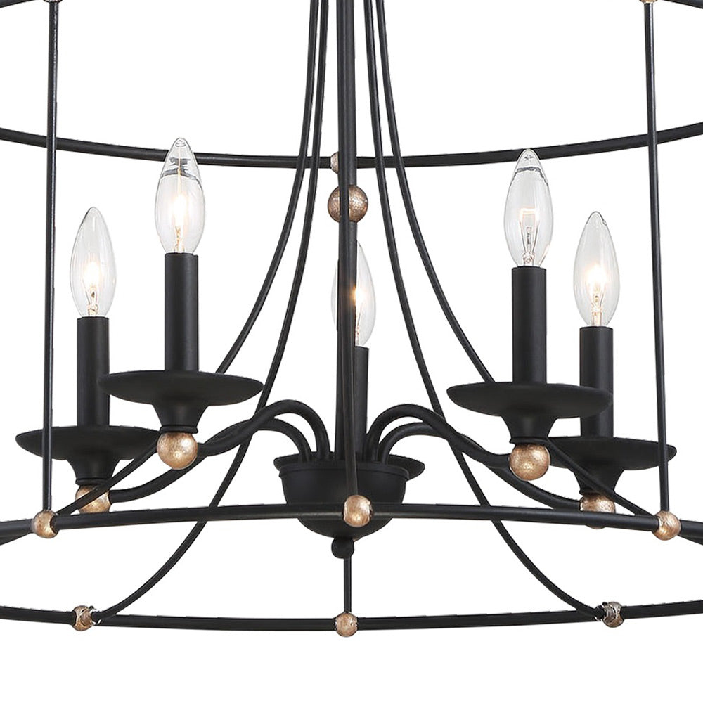 Westchester County Drum Chandelier in Detail.