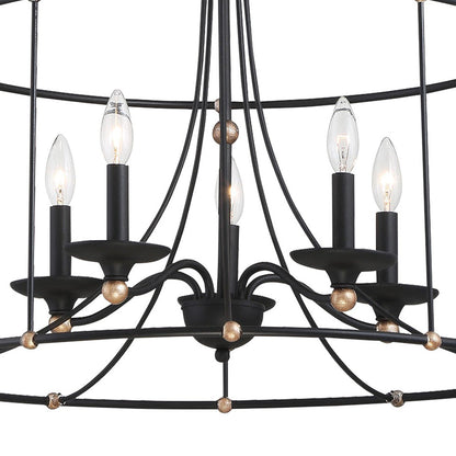 Westchester County Drum Chandelier in Detail.