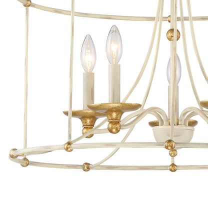 Westchester County Drum Chandelier in Detail.