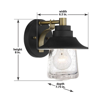 Westfield Manor Bath Wall Light - line drawing.