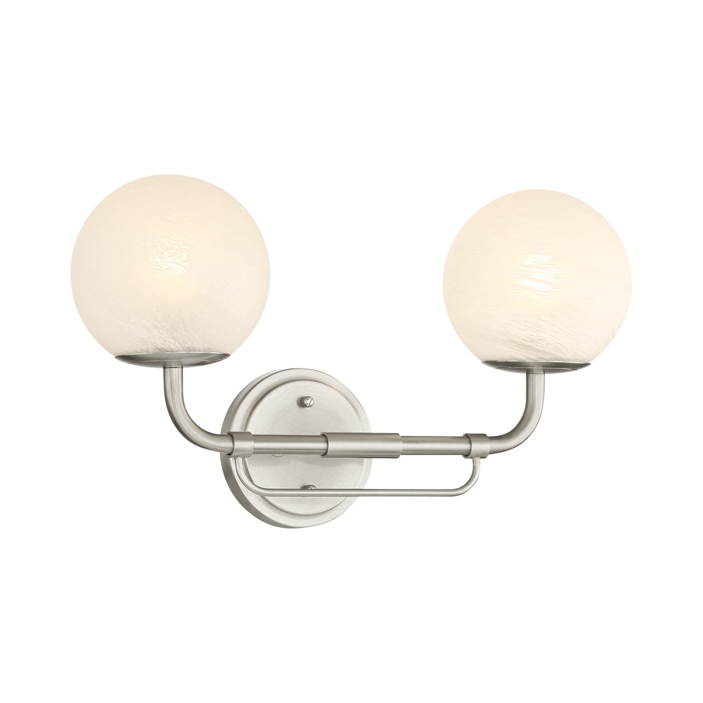 Whitehall Bath Vanity Light in Brushed Nickel (2-Light).