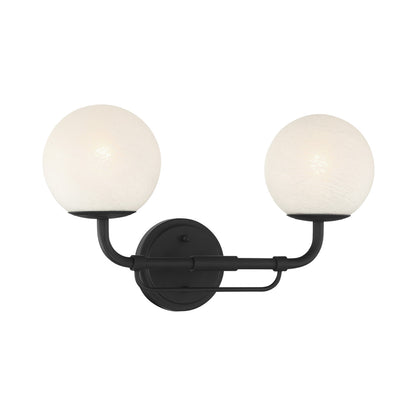 Whitehall Bath Vanity Light in Dark Matte Black (2-Light).