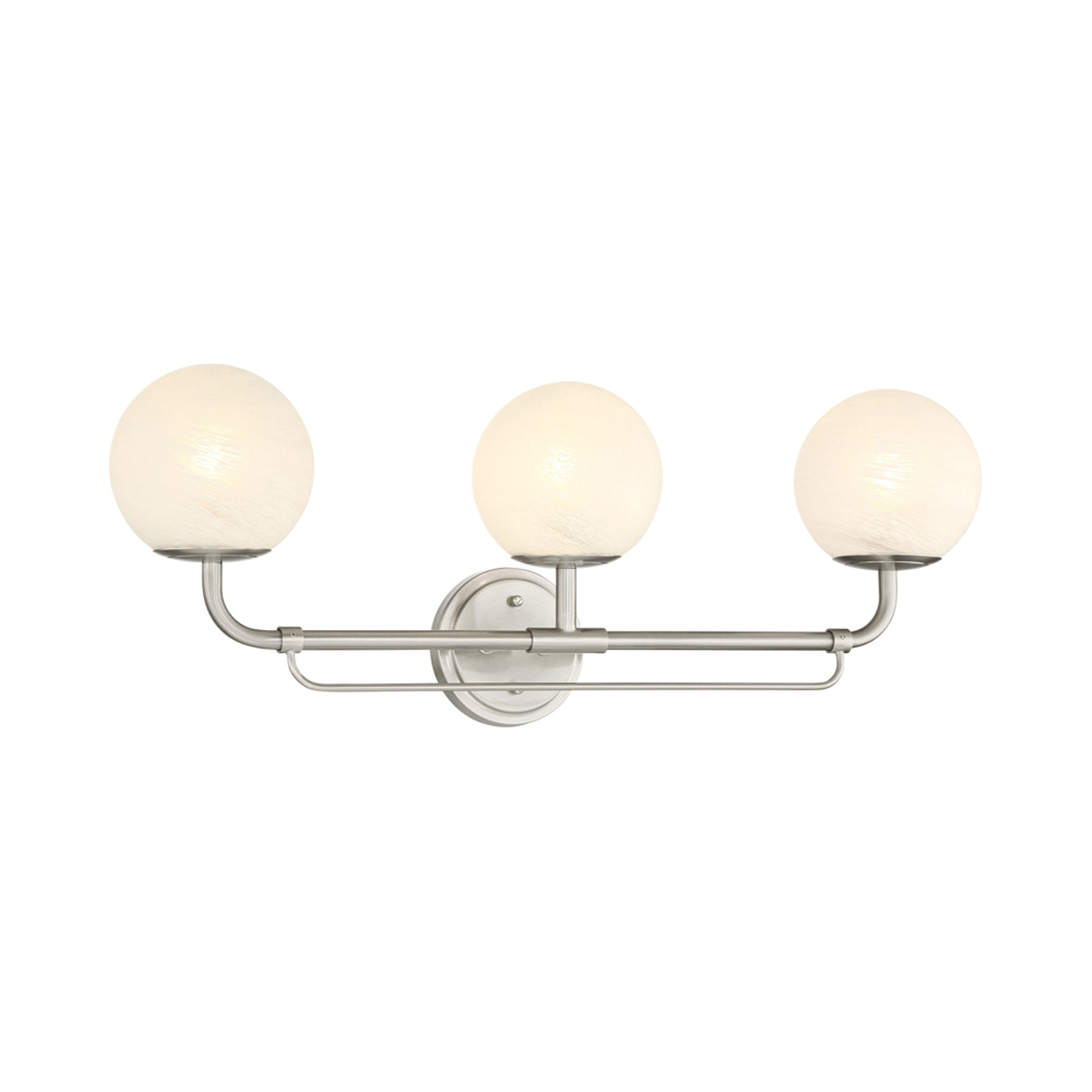 Whitehall Bath Vanity Light in Brushed Nickel (3-Light).