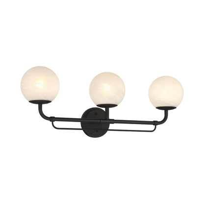 Whitehall Bath Vanity Light in Dark Matte Black (3-Light).
