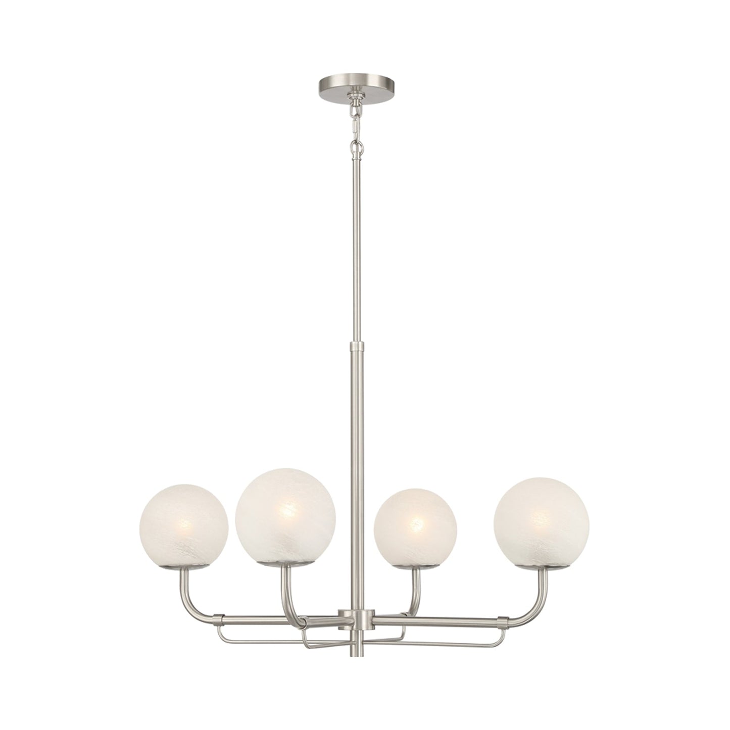 Whitehall Chandelier in Brushed Nickel (4-Light).