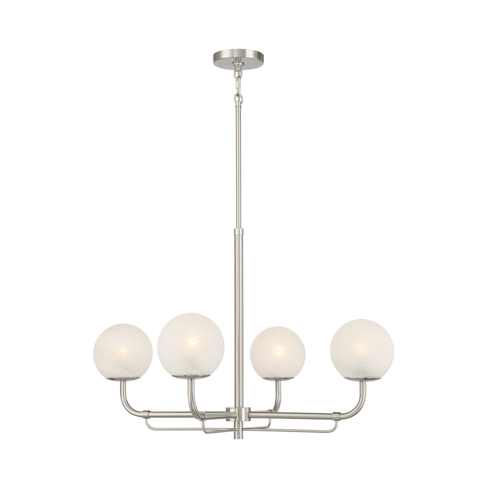 Whitehall Chandelier in Brushed Nickel (4-Light).