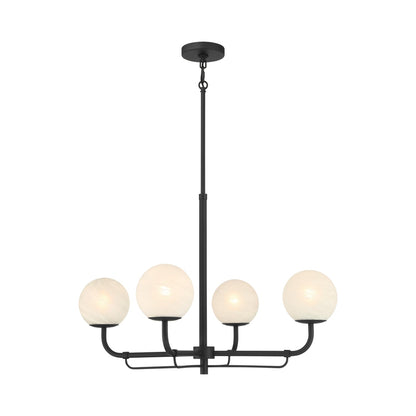 Whitehall Chandelier in Dark Matte Black (4-Light).