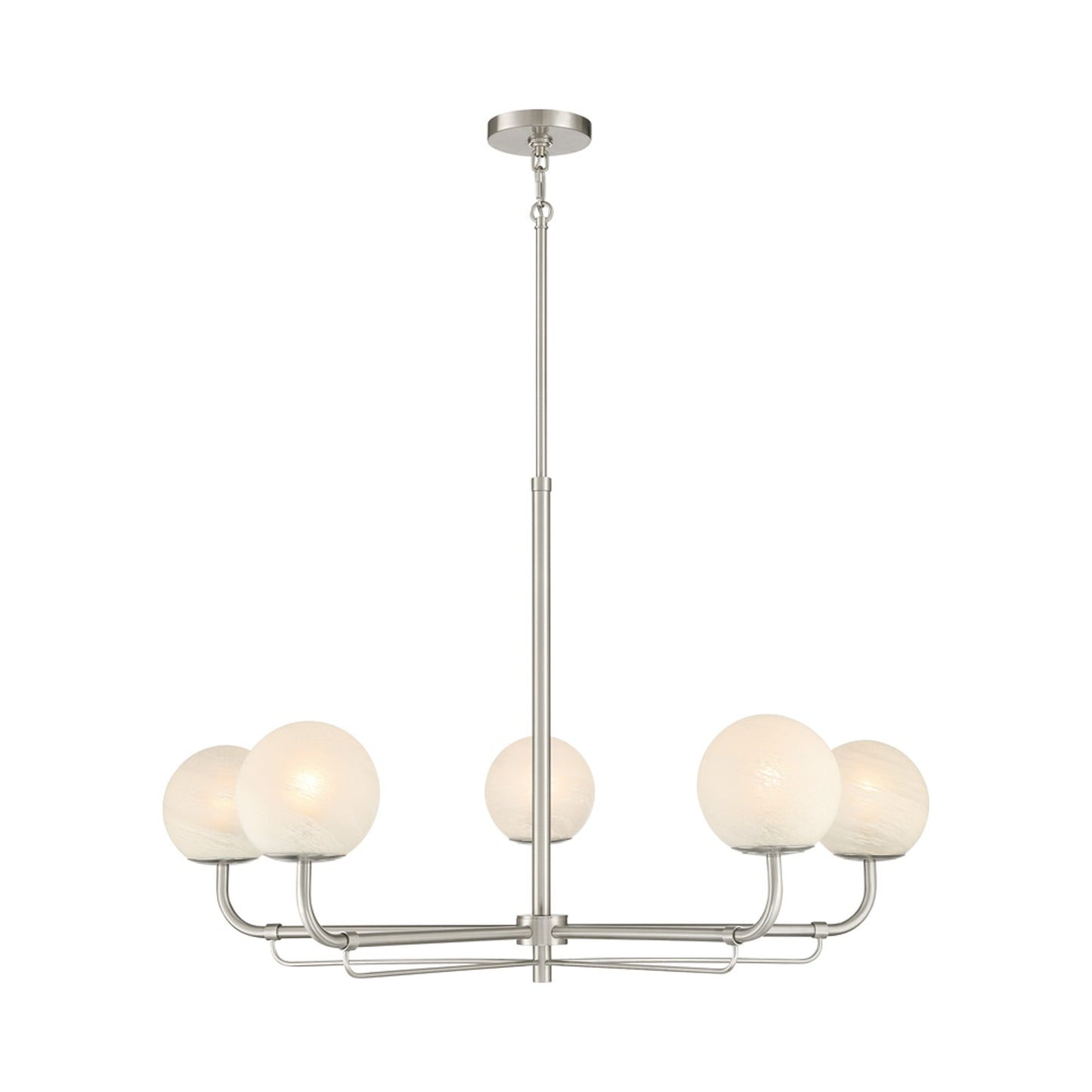 Whitehall Chandelier in Brushed Nickel (5-Light).