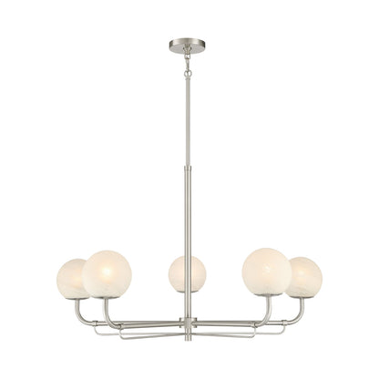 Whitehall Chandelier in Brushed Nickel (5-Light).