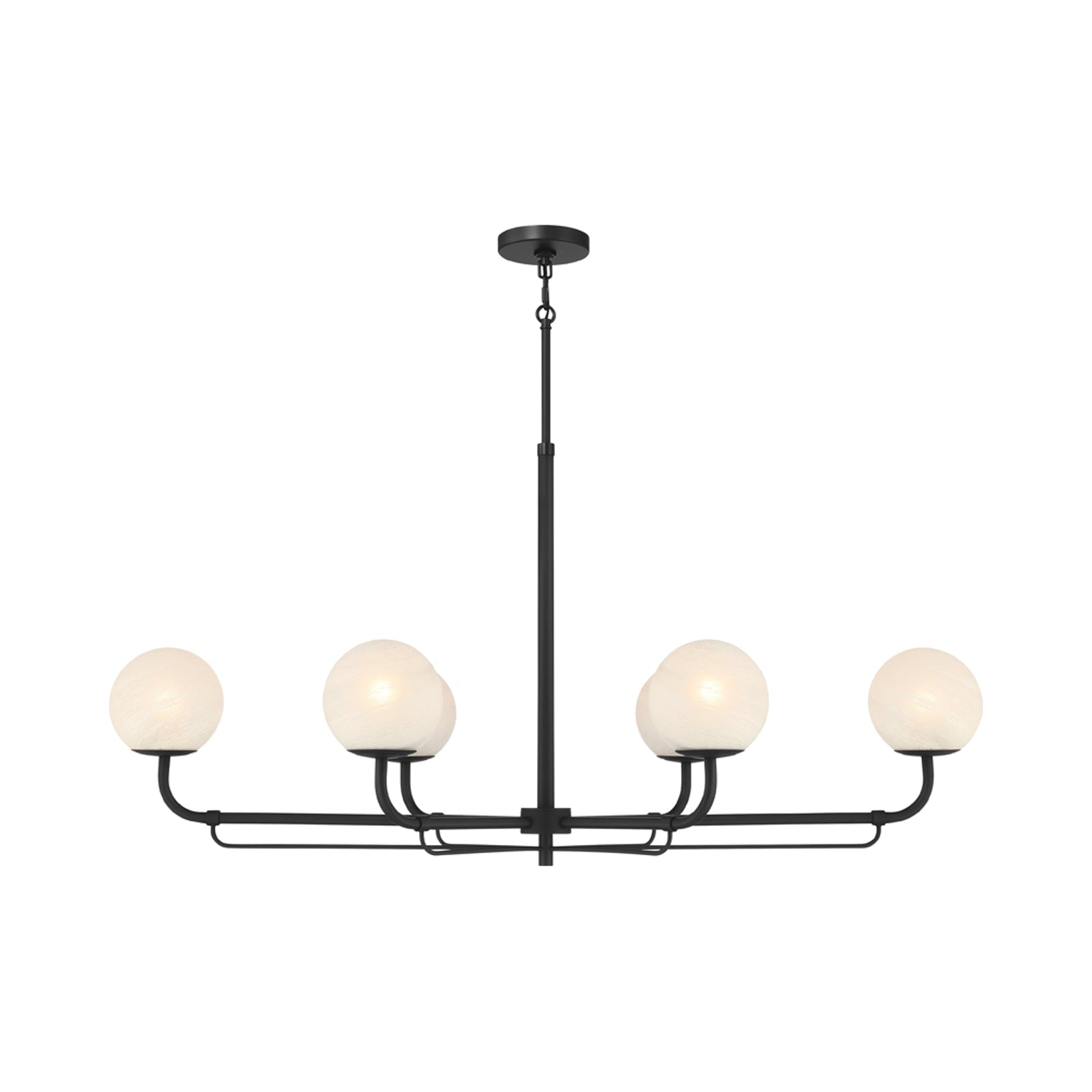Whitehall Chandelier in Dark Matte Black (6-Light).