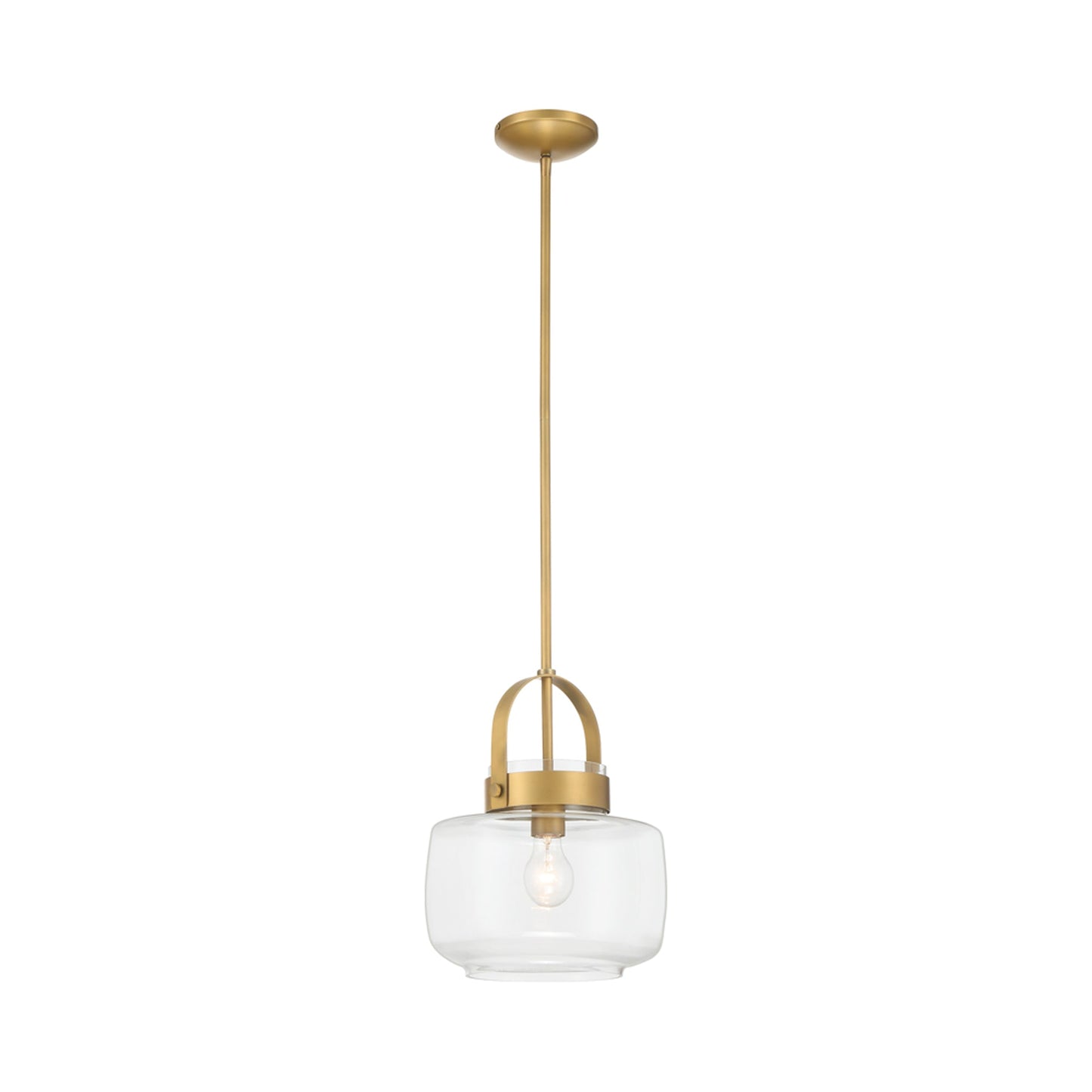 Wickglow Pendant Light in Legacy Brass.