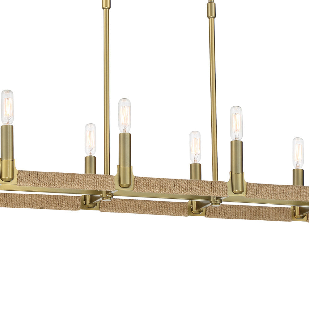 Windward Passage 8-Light Linear Pendant Light in Detail.