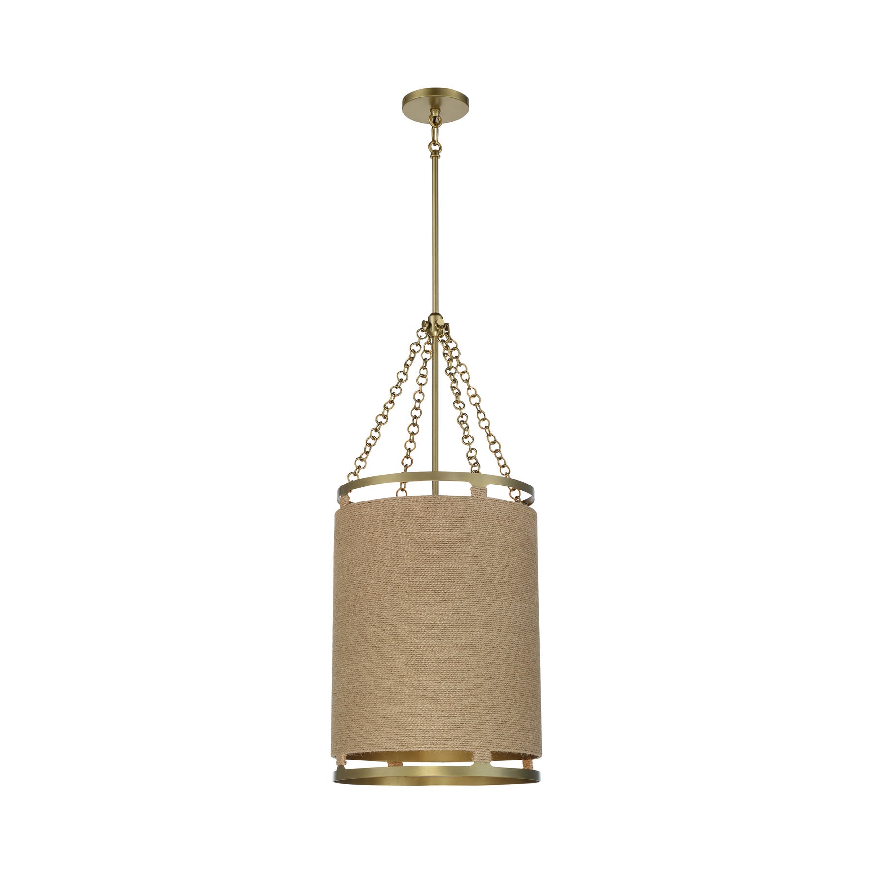 Windward Passage Pendant Light in Soft Brass (4-Light).