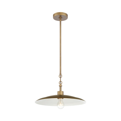 York Pendant Light in Natural Brass.