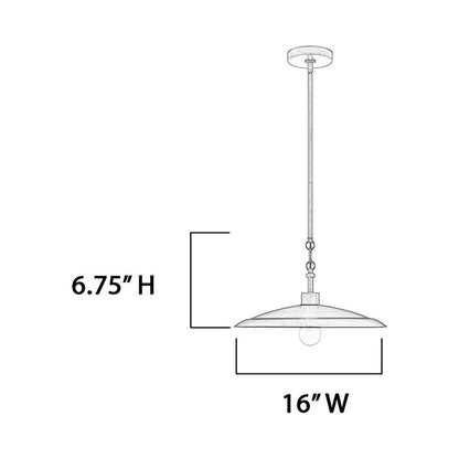 York Pendant Light - line drawing.
