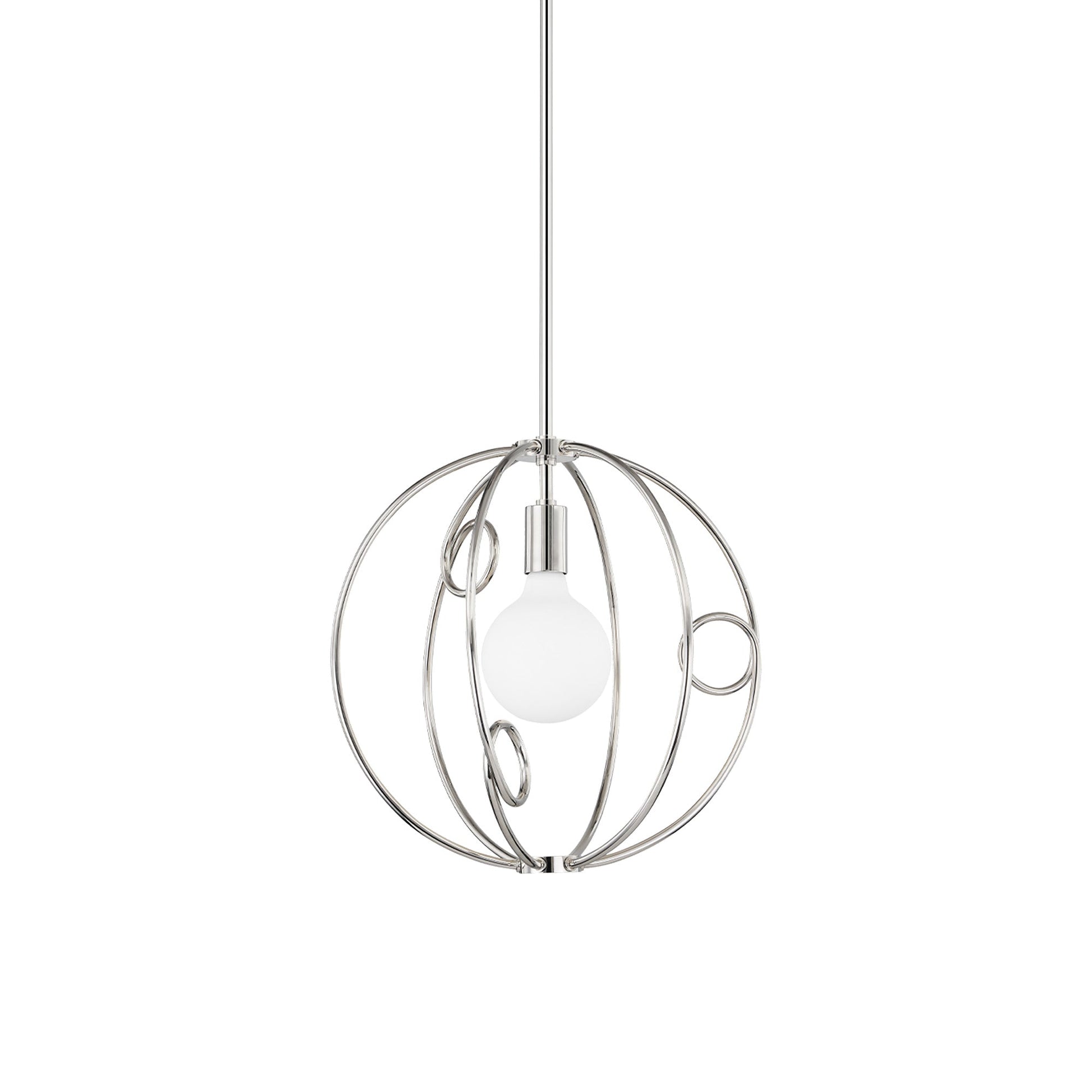 Alanis Pendant Light in Polished Nickel (Small).