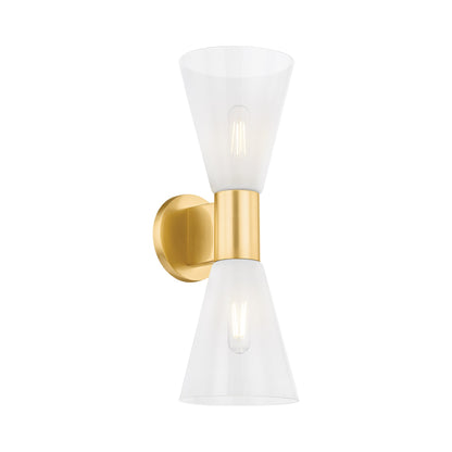 Alma Wall Light in Aged Brass.