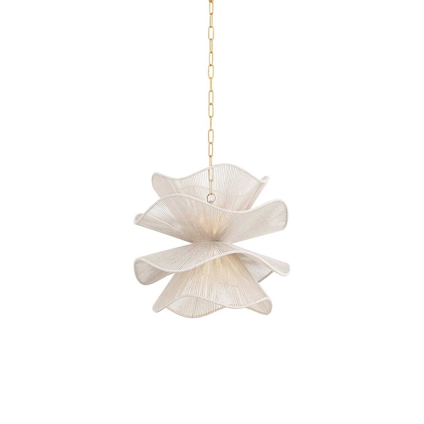 Amanda Chandelier in Aged Brass (19.5-Inch).