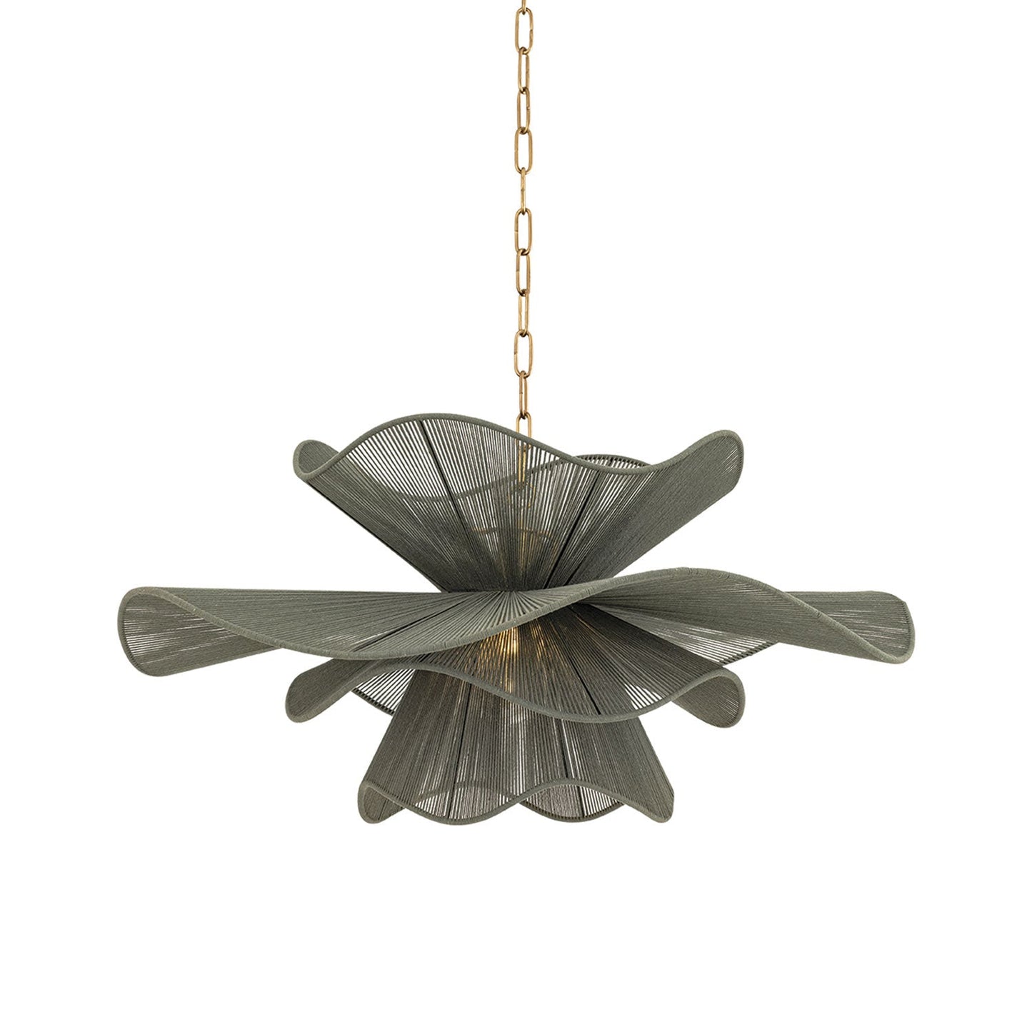 Amanda Chandelier in Patina Brass (34-Inch).