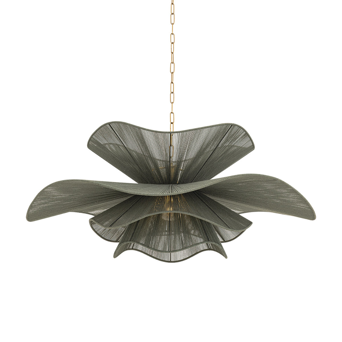 Amanda Chandelier in Patina Brass (44-Inch).