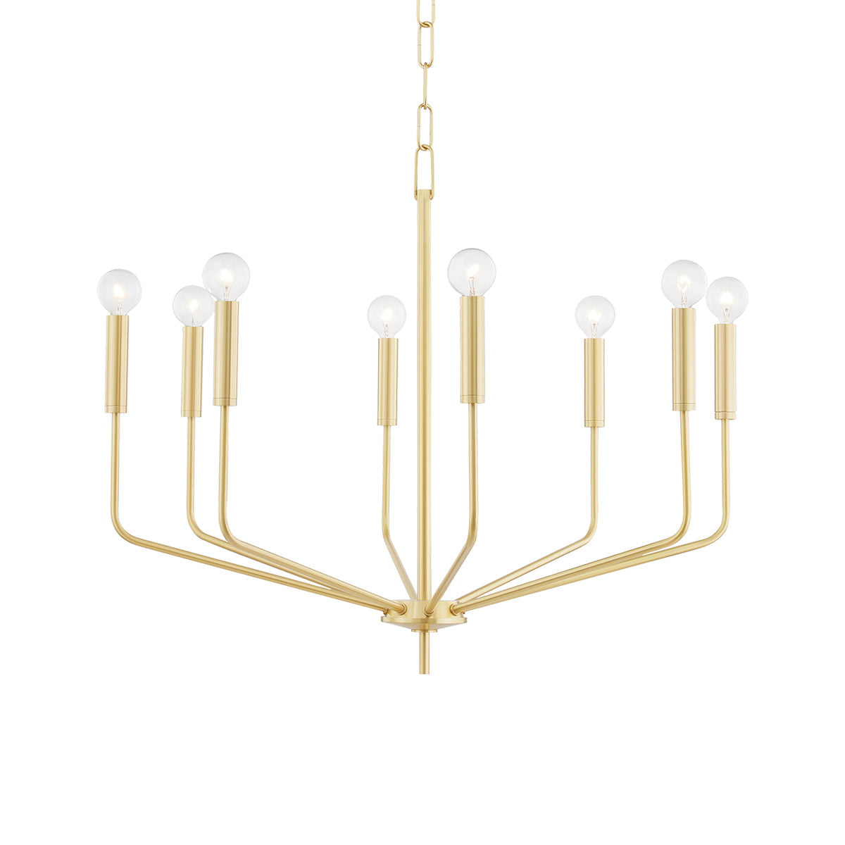 Bailey Chandelier in Aged Brass (8-Light).