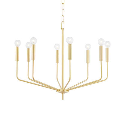 Bailey Chandelier in Aged Brass (8-Light).