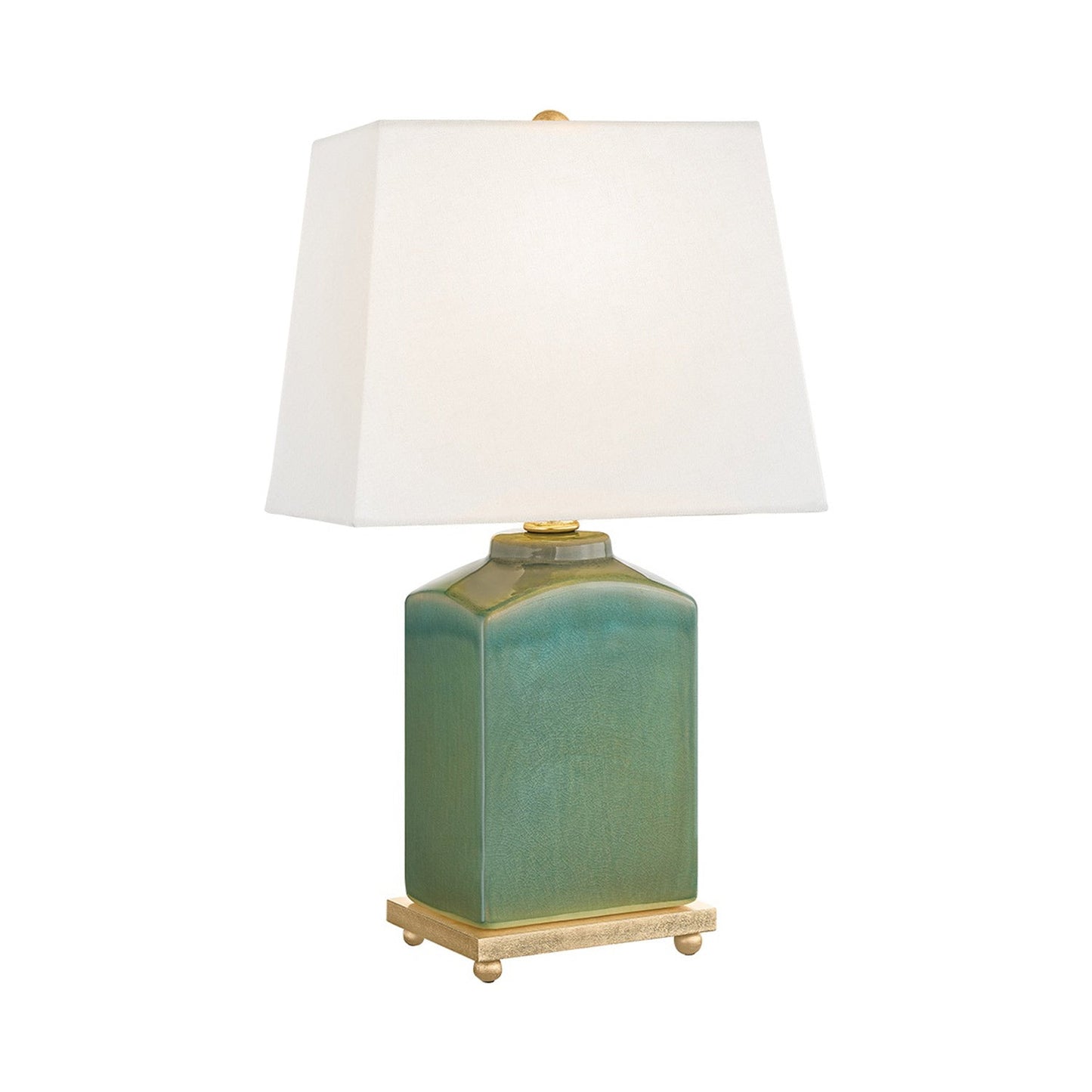 Brynn Table Lamp in Jade (White Linen).