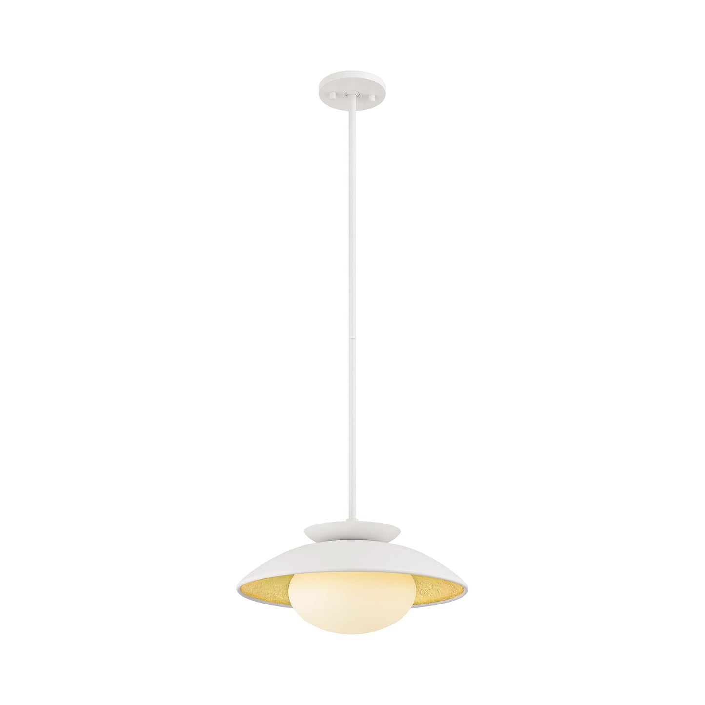Cadence Pendant Light in White (14.25-Inch).