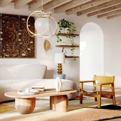 Claire Pendant Light in living room.