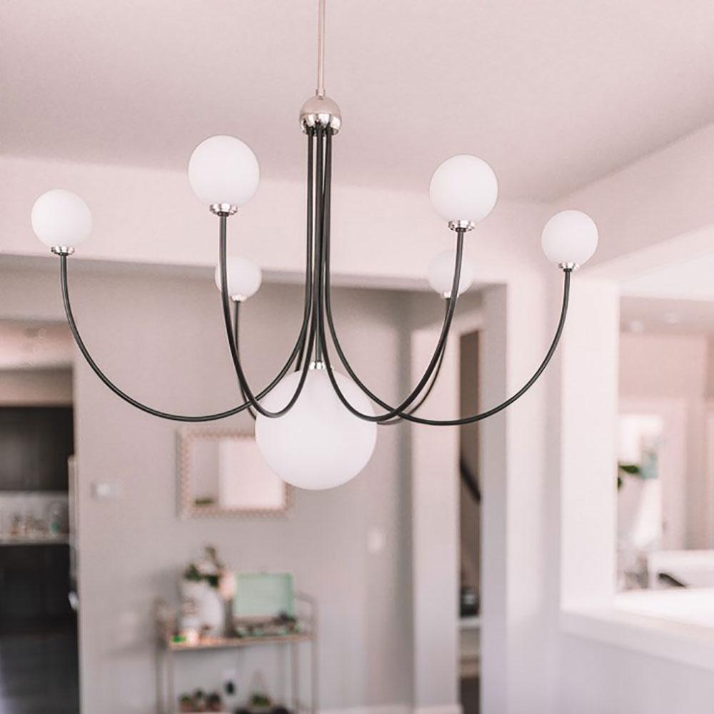 Coco Chandelier in living room.