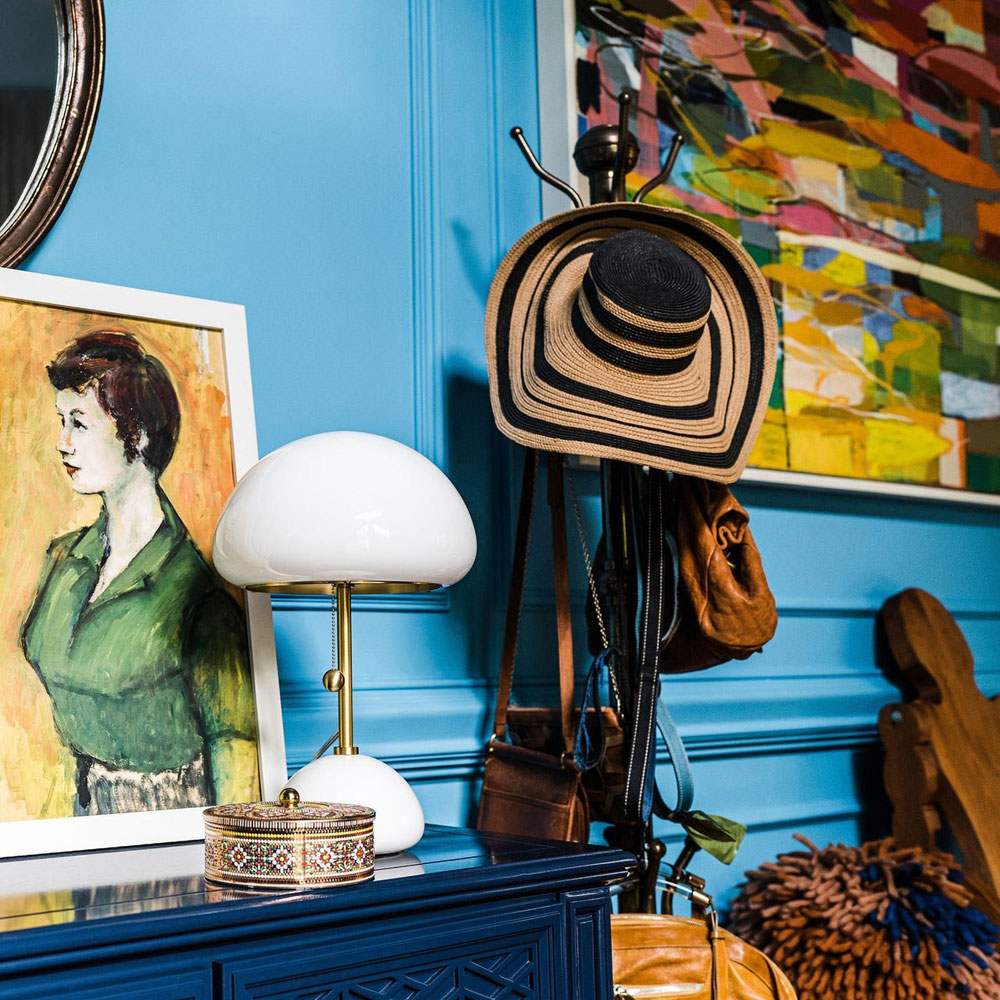 Cortney Table Lamp in living room.