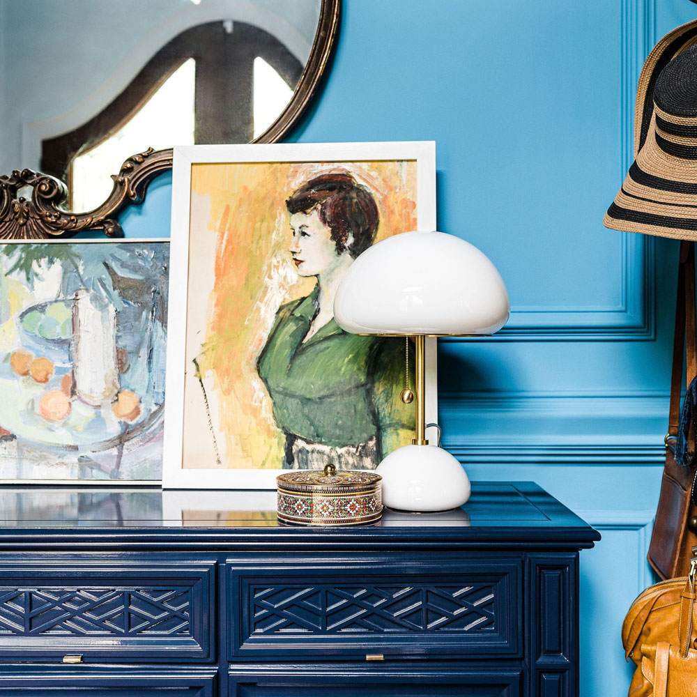 Cortney Table Lamp in living room.