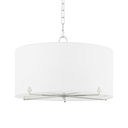 Darlene Chandelier in Polished Nickel.