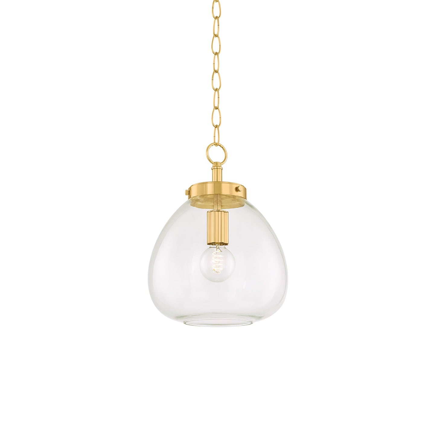 Della H997701 Pendant Light in Aged Brass (Small).