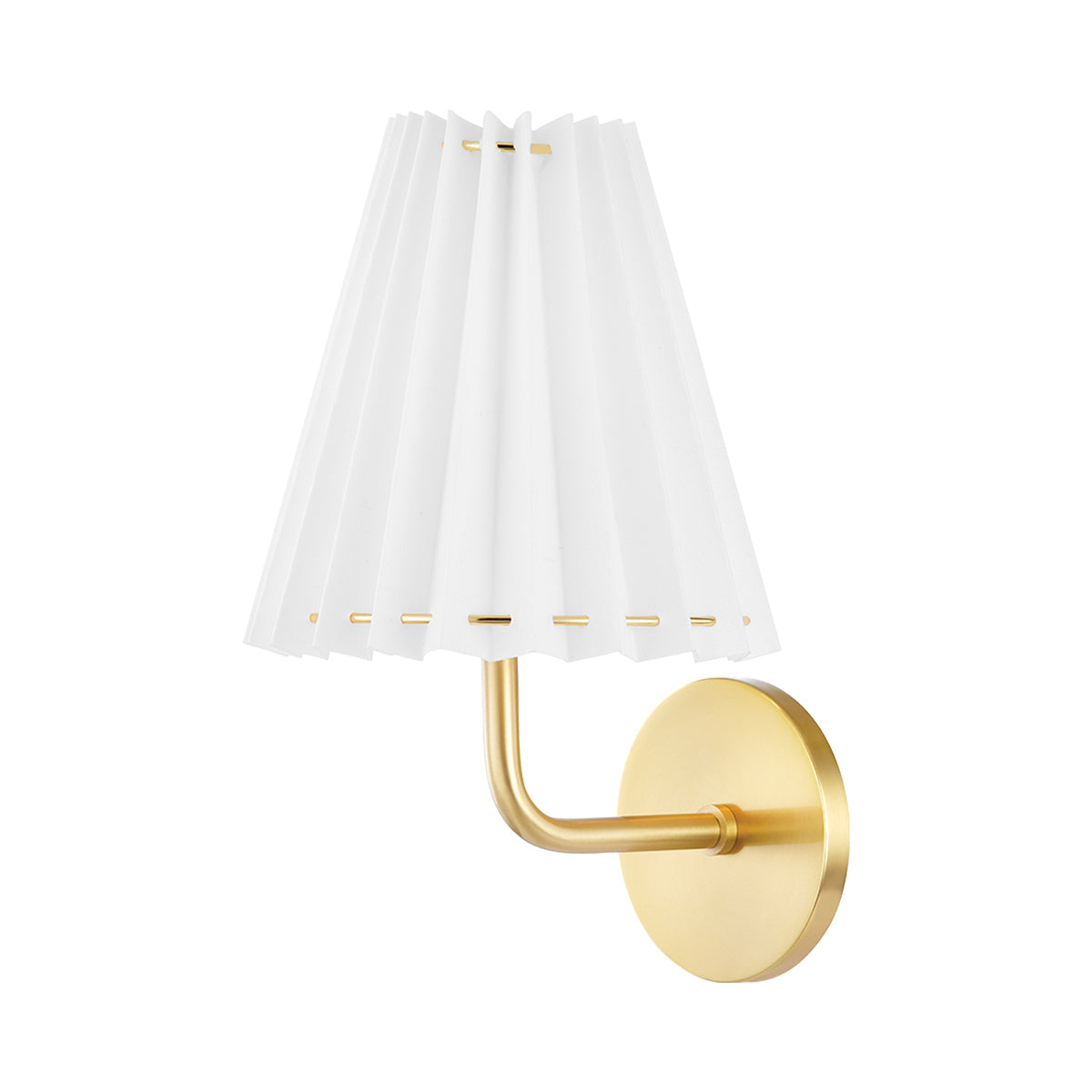 Demi 1-Light LED Wall Light in Aged Brass.