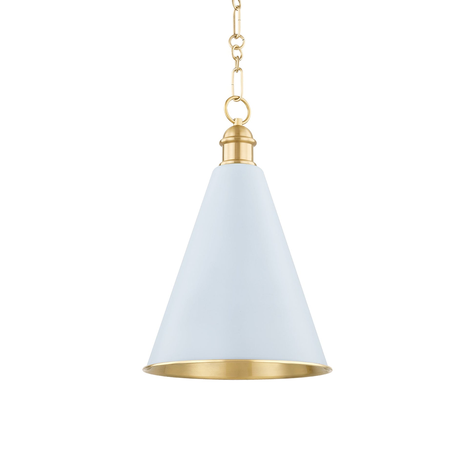 Fenimore Pendant Light in Soft Arctic Blue.