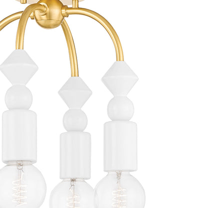 Flora Semi Flush Mount Ceiling Light in Detail.