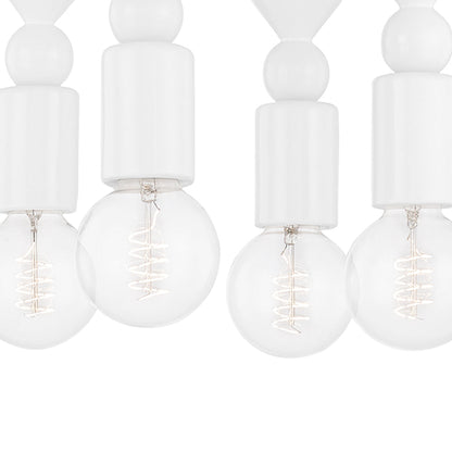 Flora Semi Flush Mount Ceiling Light in Detail.