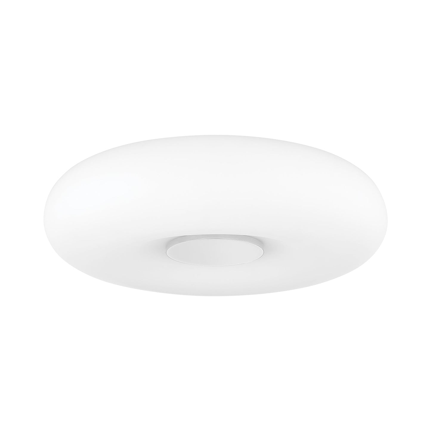 Imani LED Flush Mount Ceiling Light in Polished Nickel.